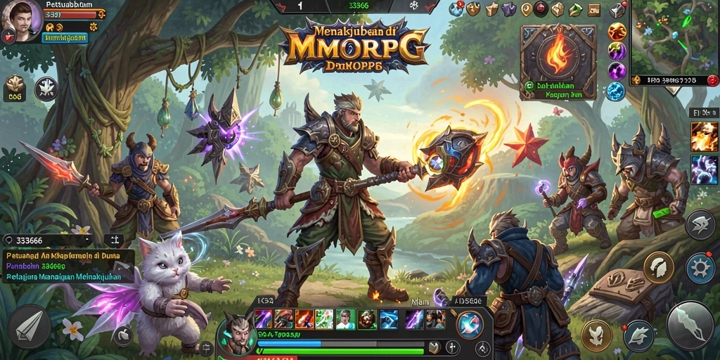 Screenshot menampilkan aksi seru dalam permainan MMORPG 333666.