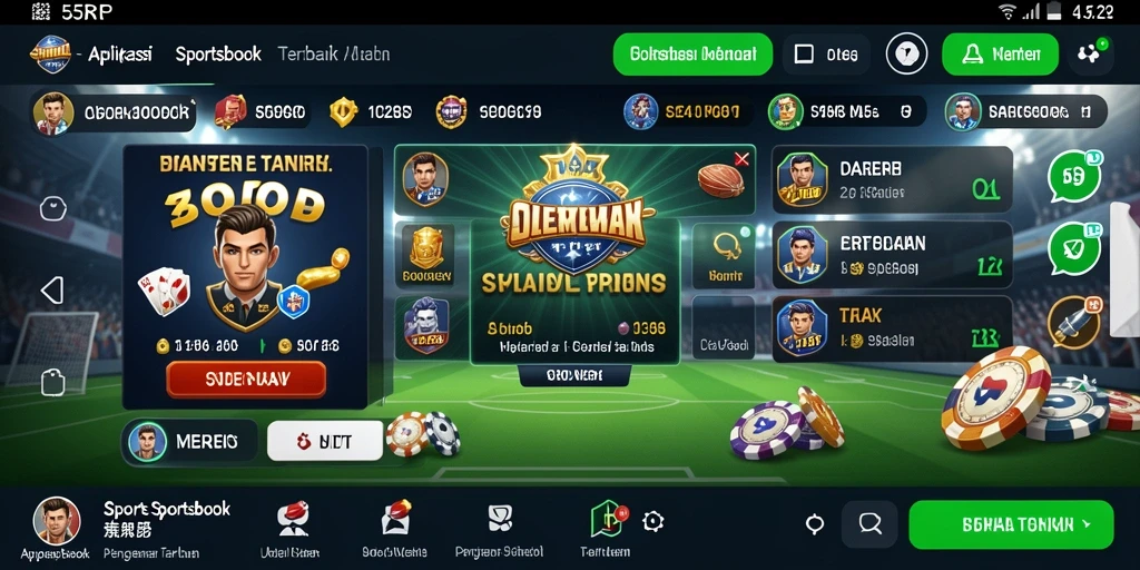 Screenshot 55RP menampilkan antarmuka taruhan yang menarik dan informatif.