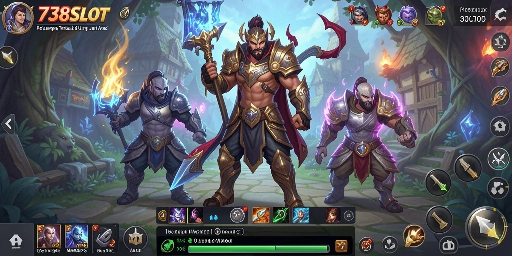 Tampilan gameplay yang menarik di dunia <strong>738SLOT</strong>, dengan berbagai karakter dan petualangan.