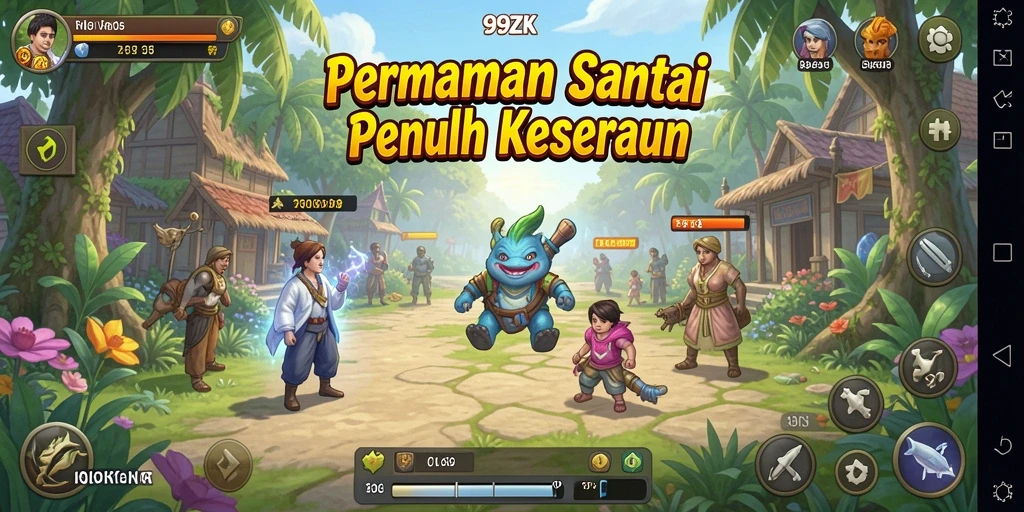 Screenshot gameplay 99ZK yang penuh warna dan keseruan.