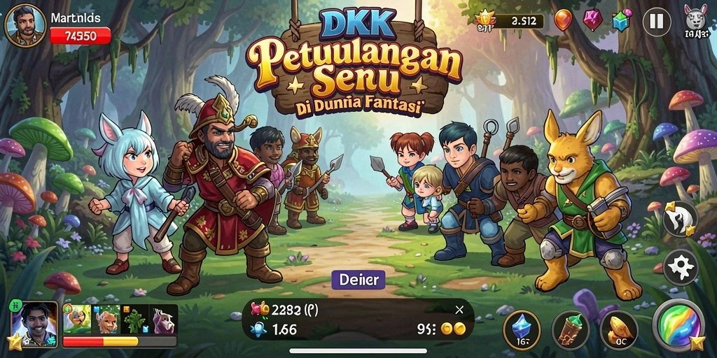 Screenshot gameplay DKK menunjukkan aksi seru di dunia RPG.