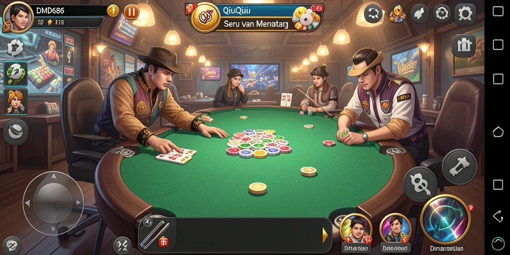 Screenshot gameplay QiuQiu yang menegangkan di DMD686.