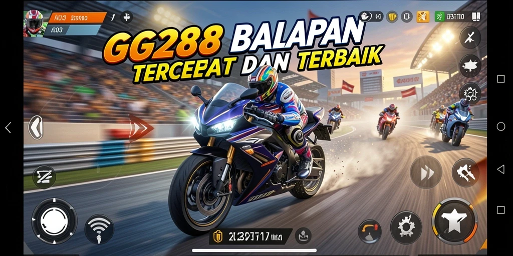 Gameplay seru dengan balapan motor yang mendebarkan.