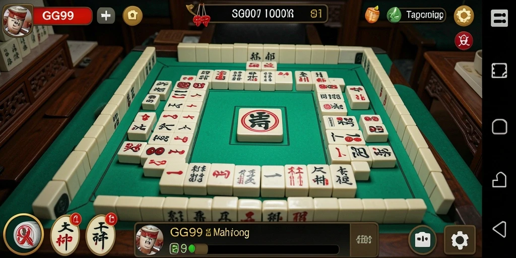 Screenshot GG99 menunjukkan gameplay Mahjong yang seru dan menantang.