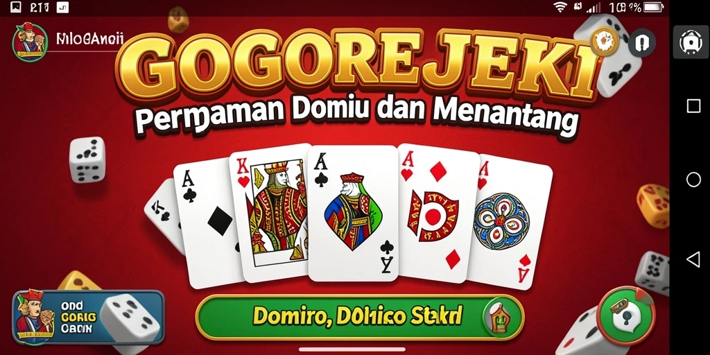 Screenshot GOGOREJEKI menampilkan aksi seru pertandingan Domino.