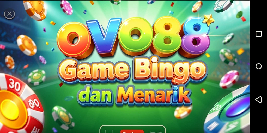 Tampilan screenshot utama OVO88 dengan gameplay Bingo yang seru.