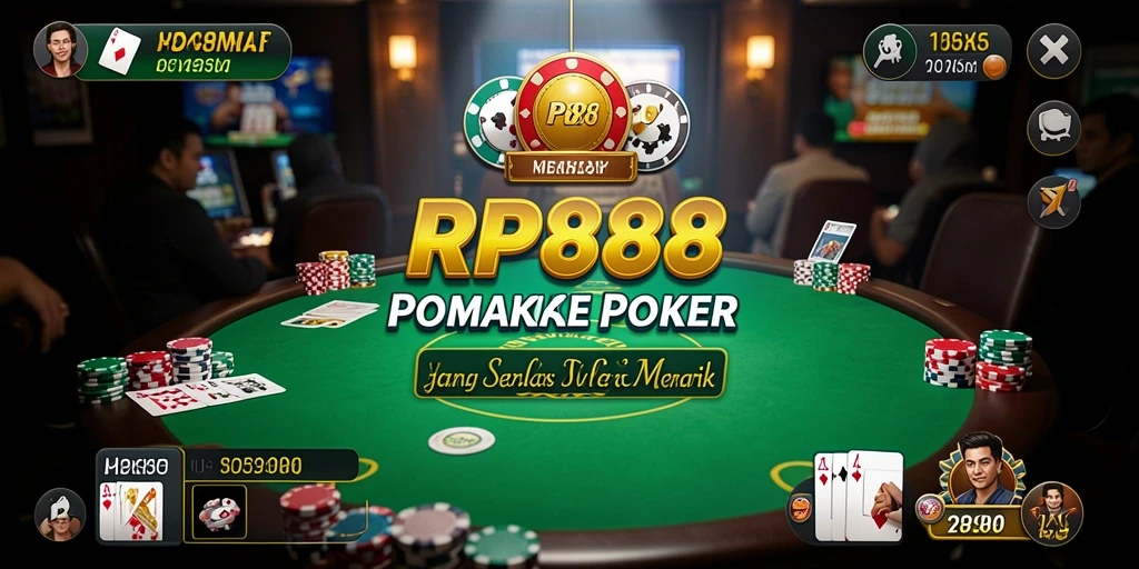 Screenshot utama RP888 yang menunjukkan gameplay Poker yang mendebarkan.