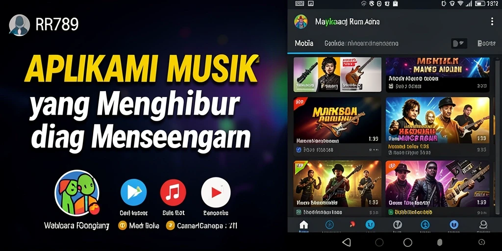Screenshot gameplay RR789 yang menampilkan tantangan musik interaktif.