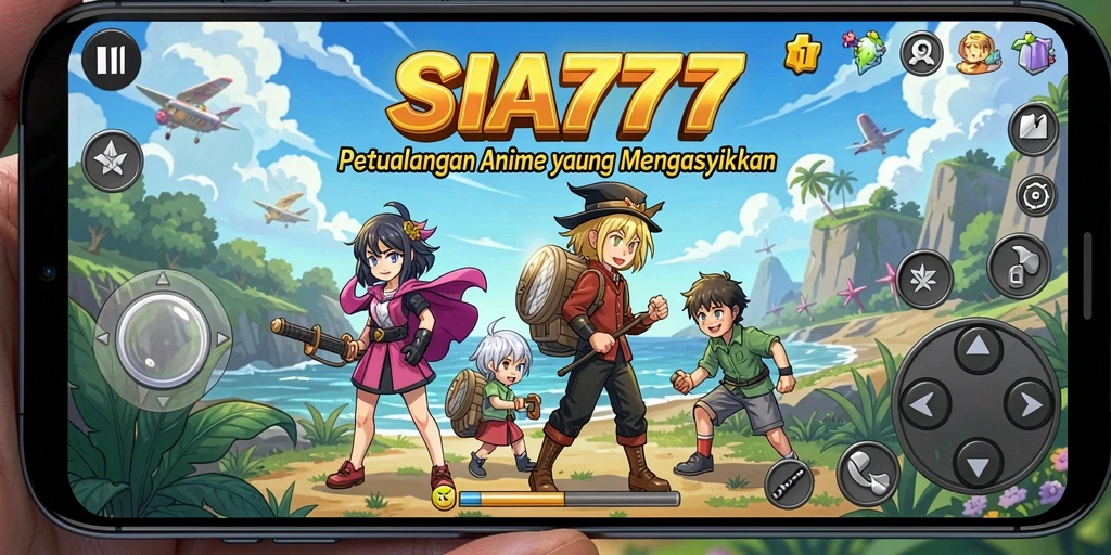 Tampilan gameplay menarik dengan karakter anime ikonik.