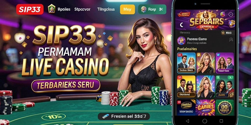 Tampilan gameplay Live Casino yang mendebarkan di SIP33.