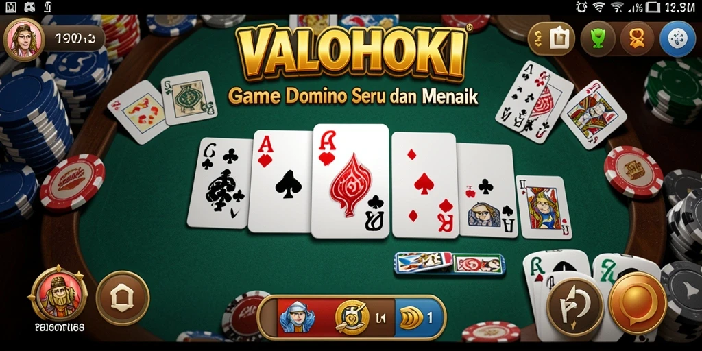 Tampilan menarik dari gameplay VALOHOKI dalam permainan Domino.