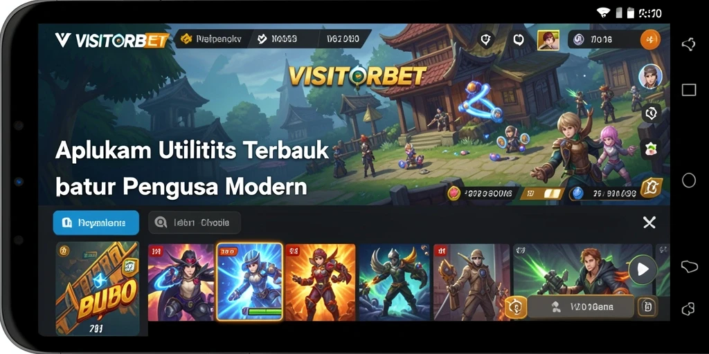 Tampilan antarmuka VISITORBET yang memudahkan navigasi pengguna.